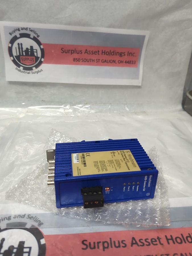 Used HIRSCHMANN,OZD GENIUS G12,FO GENIUS BUS TRANSCEIVER 24VDC 200mA PRE-OWNED