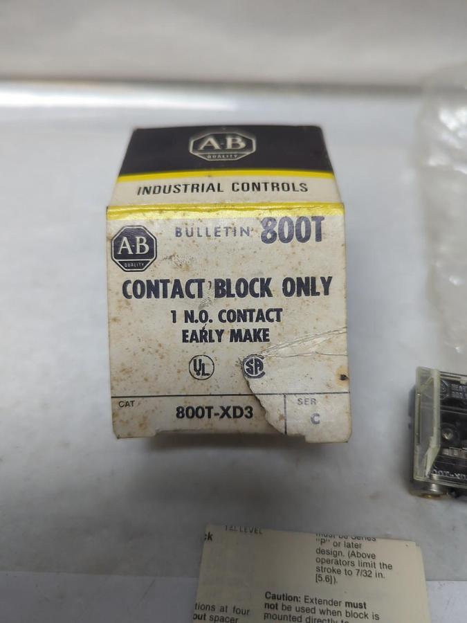 ALLEN-BRADLEY,800T-XD3,SERIES C CONTACT BLOCK NOS