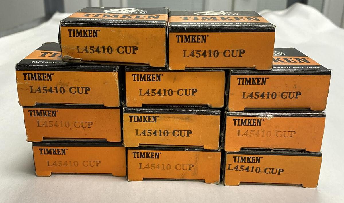Used Timken,L45410,Tapered Roller Bearing Cup Lot Of 11 NOS