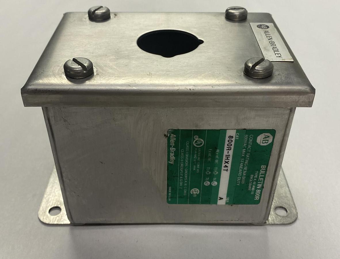 Used ALLEN BRADLEY,800R-1HX4T,SER A PUSH-BUTTON STATION