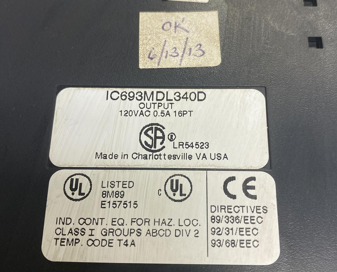 Used GE Fanuc,IC693MDL340D,PLC Output Module
