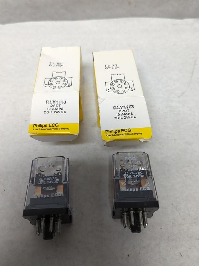 PHILLIPS,RLY114S,ECG COIL 10 AMP 24VDC LOT OF 2 NOS