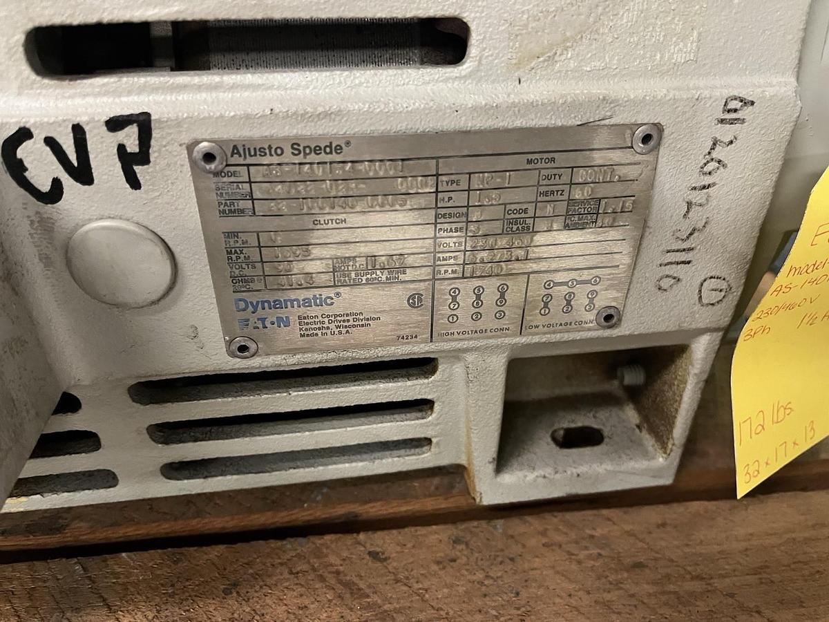 EATON DYNAMATIC,A3-14Q154-0001,NP-1 AJUSTO SPEDE ADJUSTABLE SPEED MOTOR 1.5HP