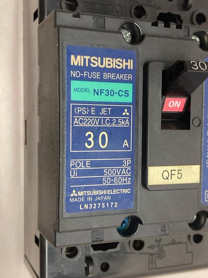 Used Mitsubishi,NF30-CS,3-Pole Circuit Breaker 30A