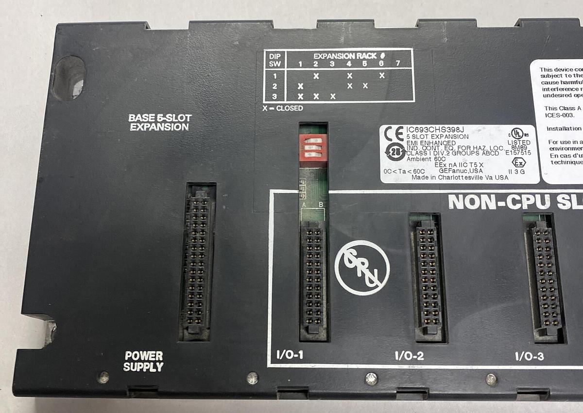 Used Ge Fanuc,IC693CHS398J,Five Slot Expansion Board
