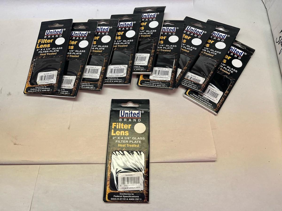 UNITED,UBWA1H11,GLASS FILTER LENS PLATE SHADE 11 2"X4-1/4" HEAT TREATED LOT OF 1