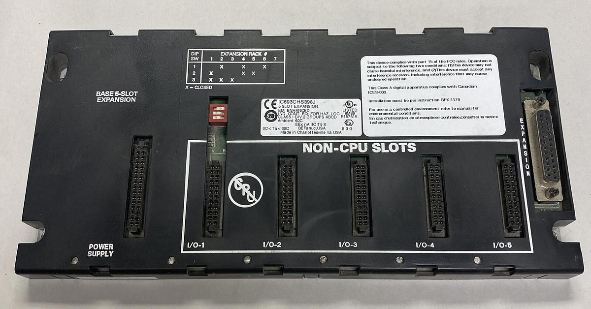 Used Ge Fanuc,IC693CHS398J,Five Slot Expansion Board