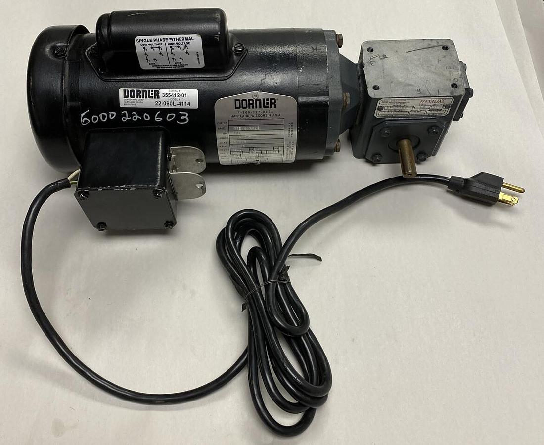 Dorner ,22-060L-4114,Gearmotor Flexaline BMQ1100-3 Ratio 60:1 115/230V NOS