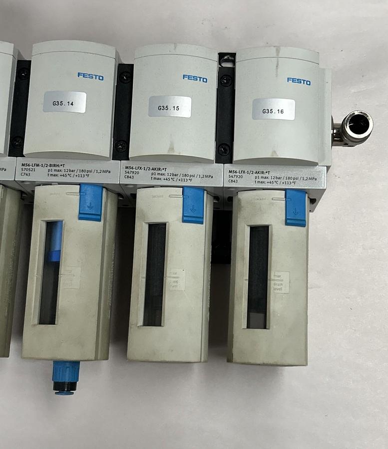 Used FESTO,MS6-LFM-1/2-CIRH,FILTER ASSEMBLY
