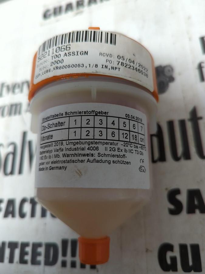 ALS SCHMIERSTOFFGEBER,TYPE  125 AP, AUTOMATIC LUBRICATOR NOS