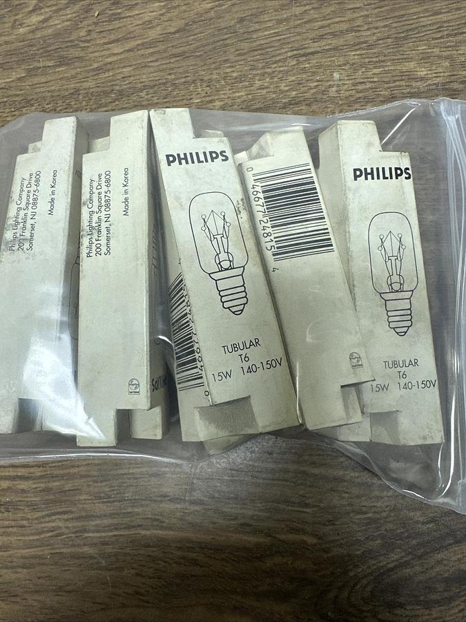 Philips,T6,15W Light Bulbs Pack of 6