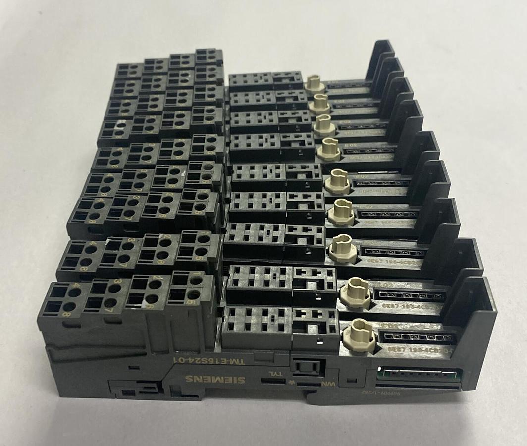 Used SIEMENS,TM-E15S24-01,TERMINAL MODULE LOT OF 9