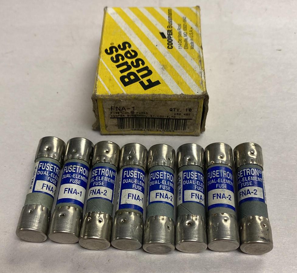 Coper Bussmann,FNA-1,Fusetron Fuse Lot Of 8 NOS