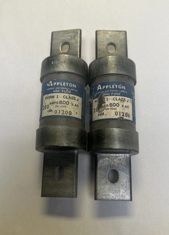 Used APPLETON,01200,FUSE 200A 600V LOT OF 2