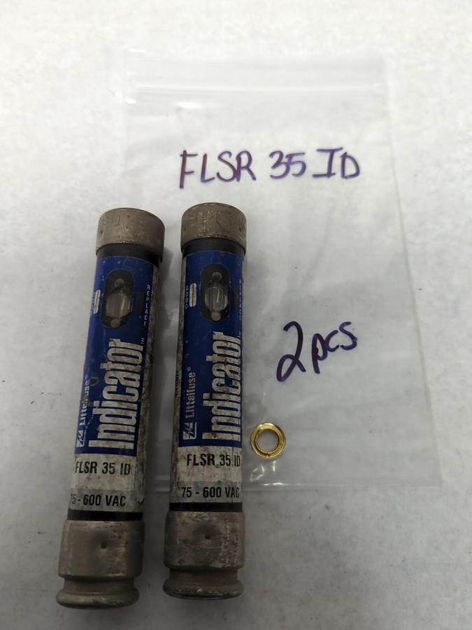 Used LITTELFUSE,FLSR35ID,INDICATOR 35 AMP FUSE LOT OF 2 PRE-OWNED