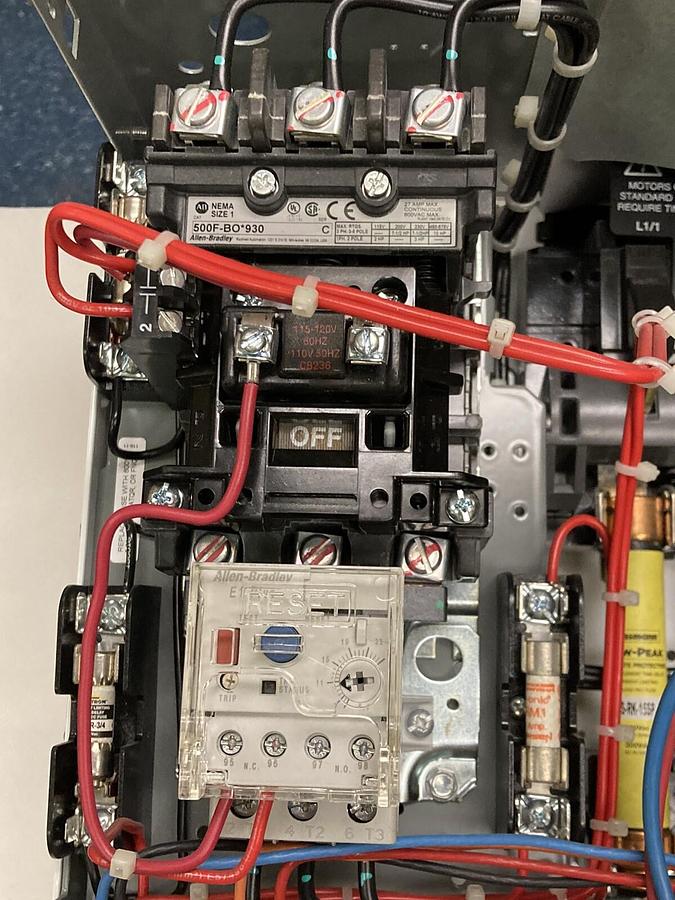 Used Allen-Bradley,2100 2112B,Size 1 Fused MCC 12 INCH Starter Feeder Bucket