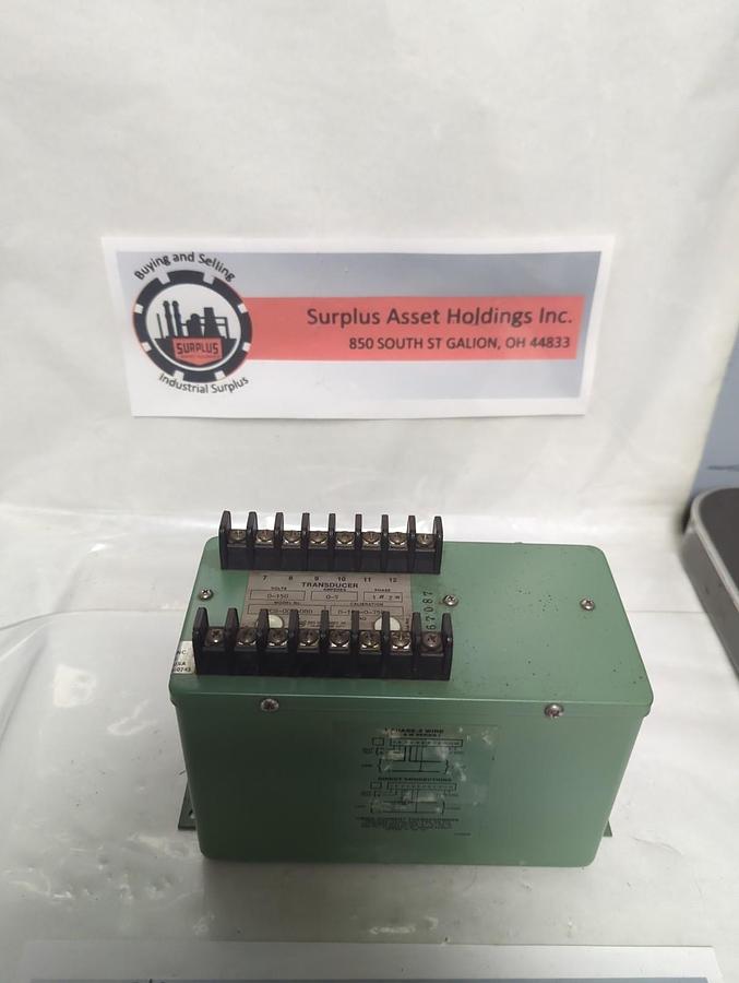 Used OHIO SEMITRONICS,PC8-003-08D,TRANSDUCER 0-150V 0-5 AMPERES PRE-OWNED