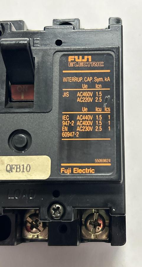 Used FUJI ELECTRIC,BB3AEA-030,CIRCUIT BREAKER 30A 500V 3P