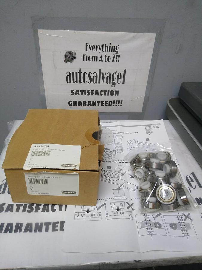 FLEXLINK,5112486,BALL BEARING H19 STEEL 20X IN A SET/ LOT OF 20 NOS