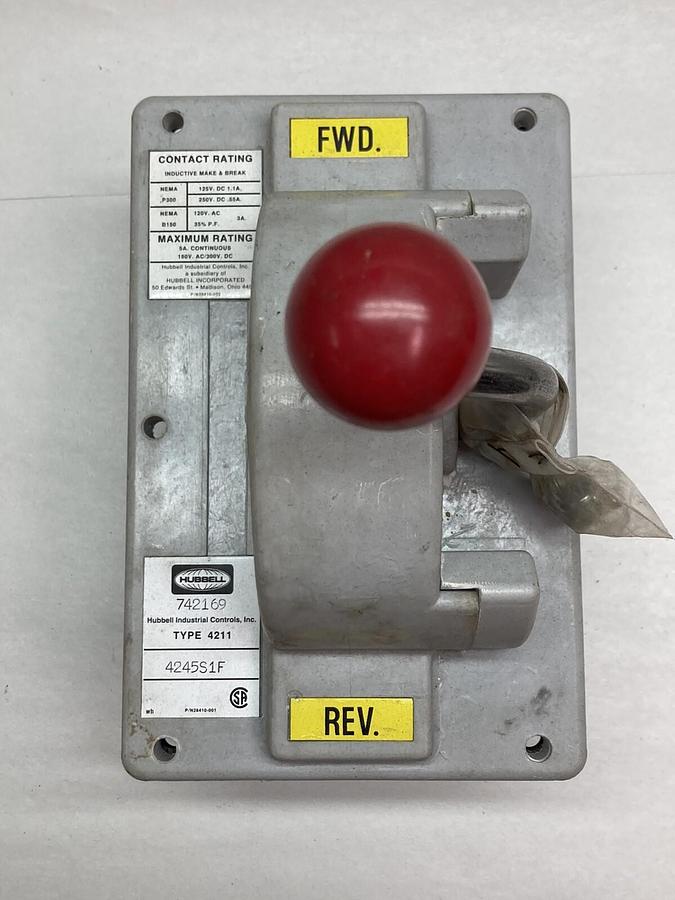 Used Hubbell,Type 4211 4245S1F,Mounted Switch 150V 5A