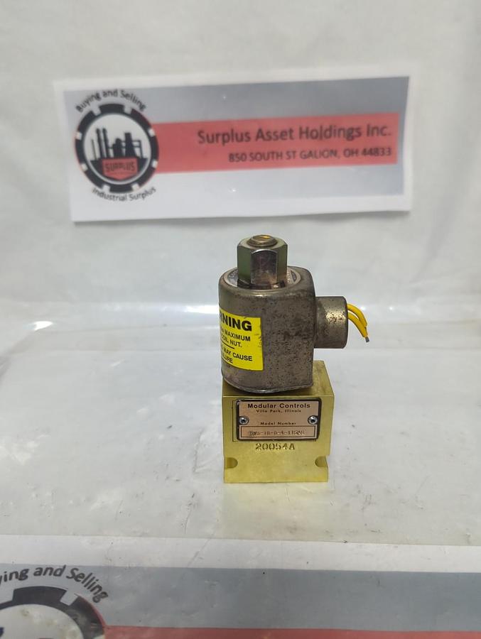 Used MODULAR CONTROLS,SV3-10-0-4-115AS,SOLENOID COIL & VALVE PRE-OWNED