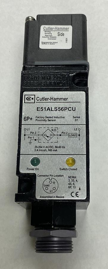 CUTLER HAMMER,E51ALS56PCU,INDUCTIVE PROXIMITY SENSOR NEW NO BOX