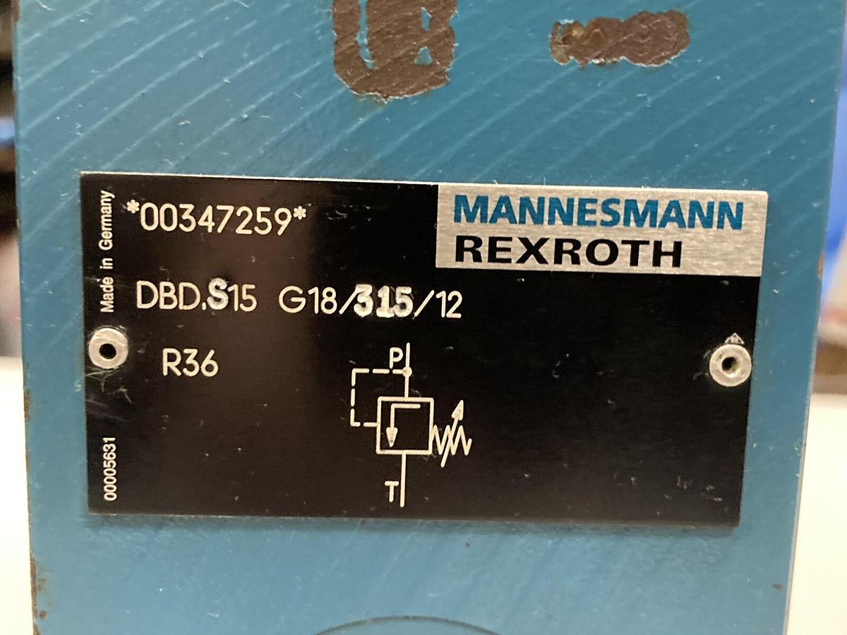 Used Rexroth Hydraulics,DBD.S15 G18/315/12,Hydraulic Valve