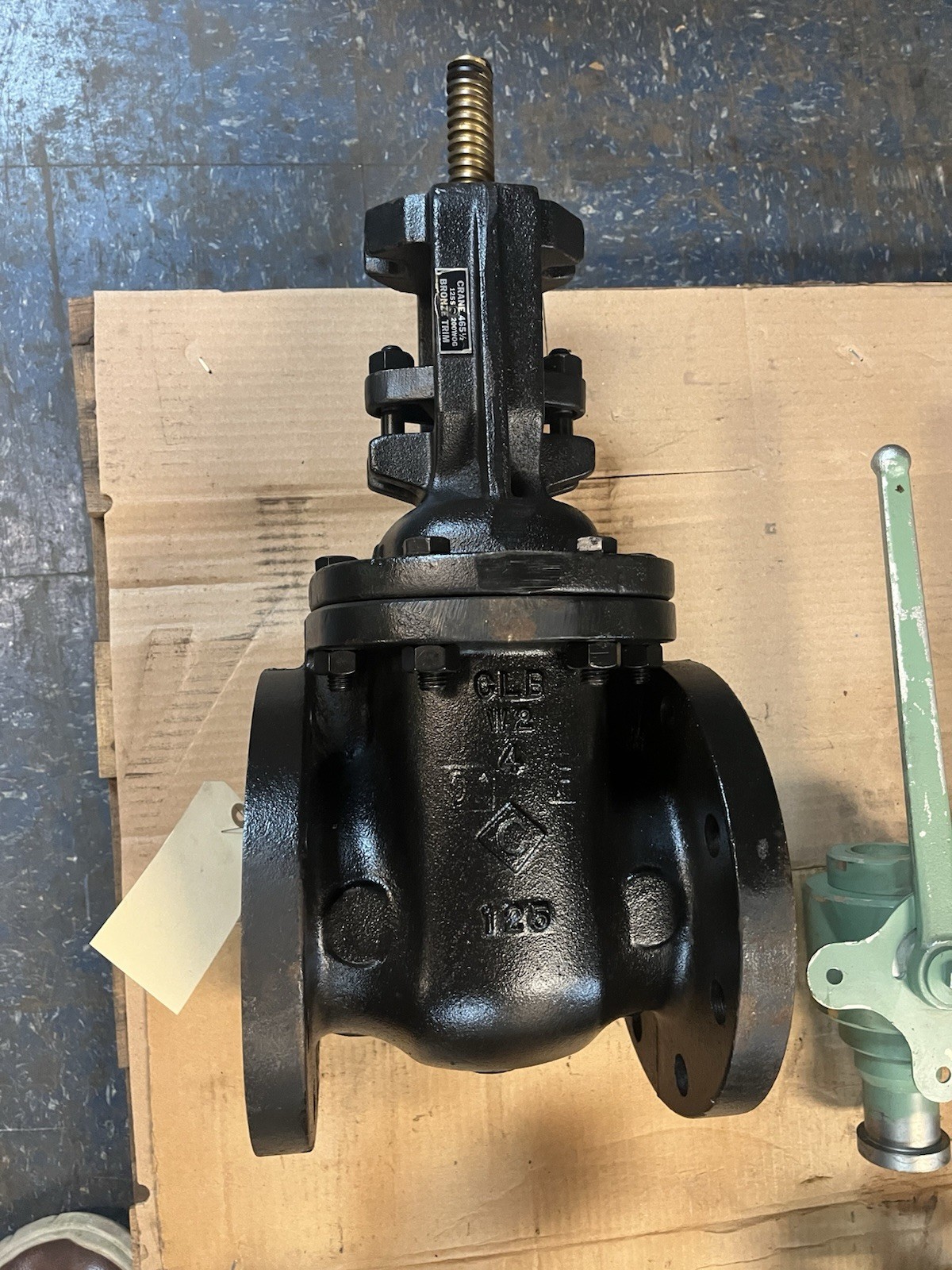 CRANE,465-1/2,SIZE 4 GATE VALVE CLASS 125 200 WOG BRZ No Handle