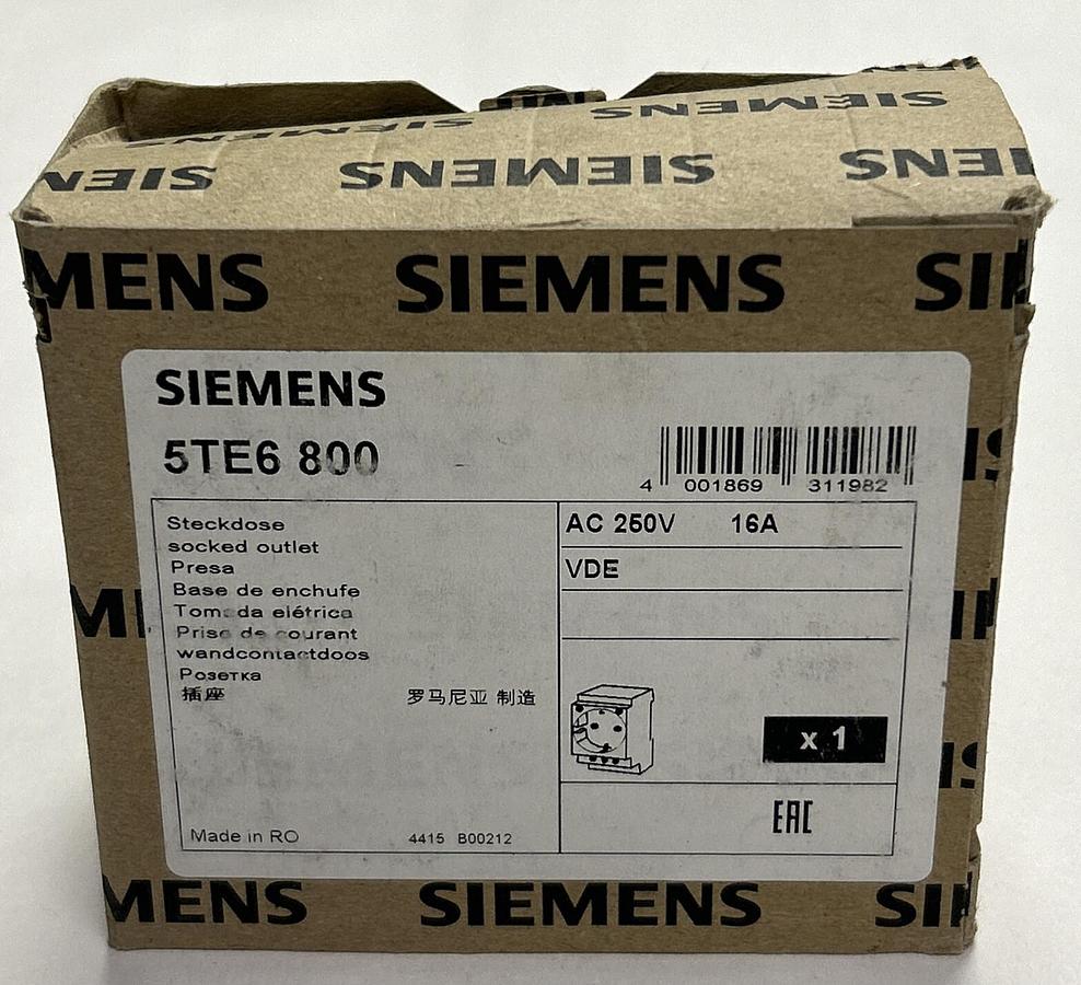 Used SIEMENS,5TE6800,ELECTRICAL SOCKET OUTLET 16A 230V NEW