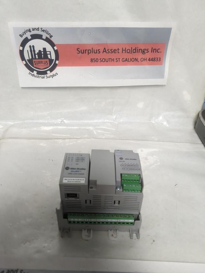 Used ALLEN BRADLEY,2080-LC20-20QWB,MICRO 820 ETHERNET PLC CONTROLLER PRE-OWNED