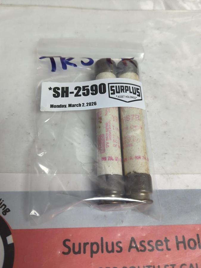 Used GOULD SHAWMUT,TRS7R,TRI-ONIC 7 AMP FUSE LOT OF 2 PRE-OWNED