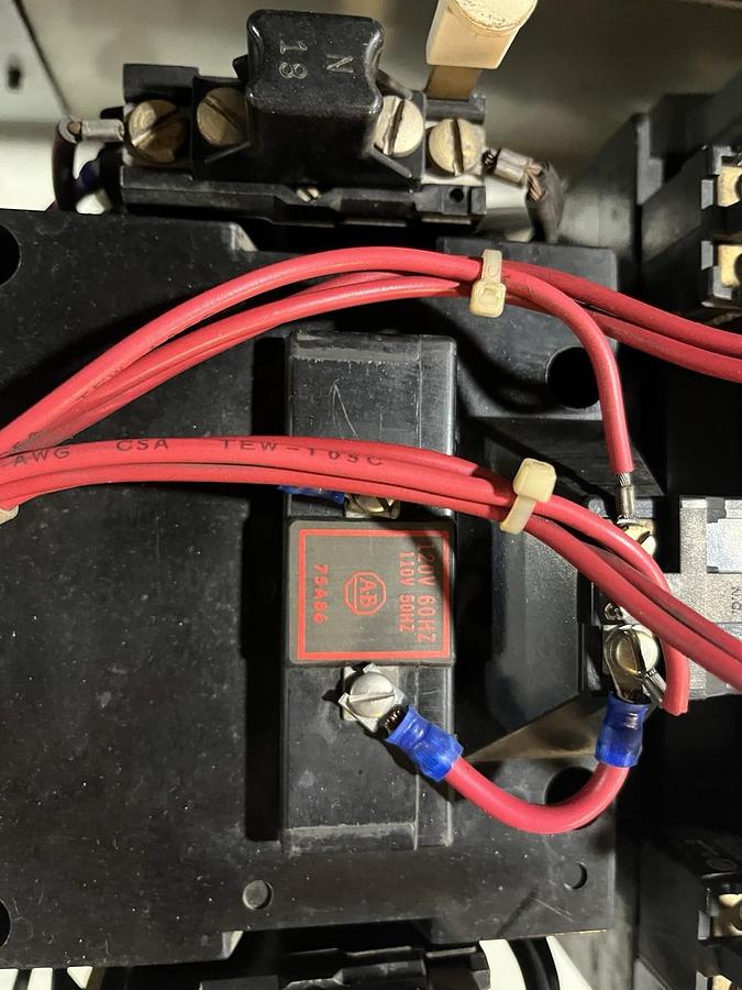 Used ALLEN BRADLEY,2112B,SIZE 5 OLDER FUSED STARTER MCC BUCKET 709-FOD103 200HP 64"