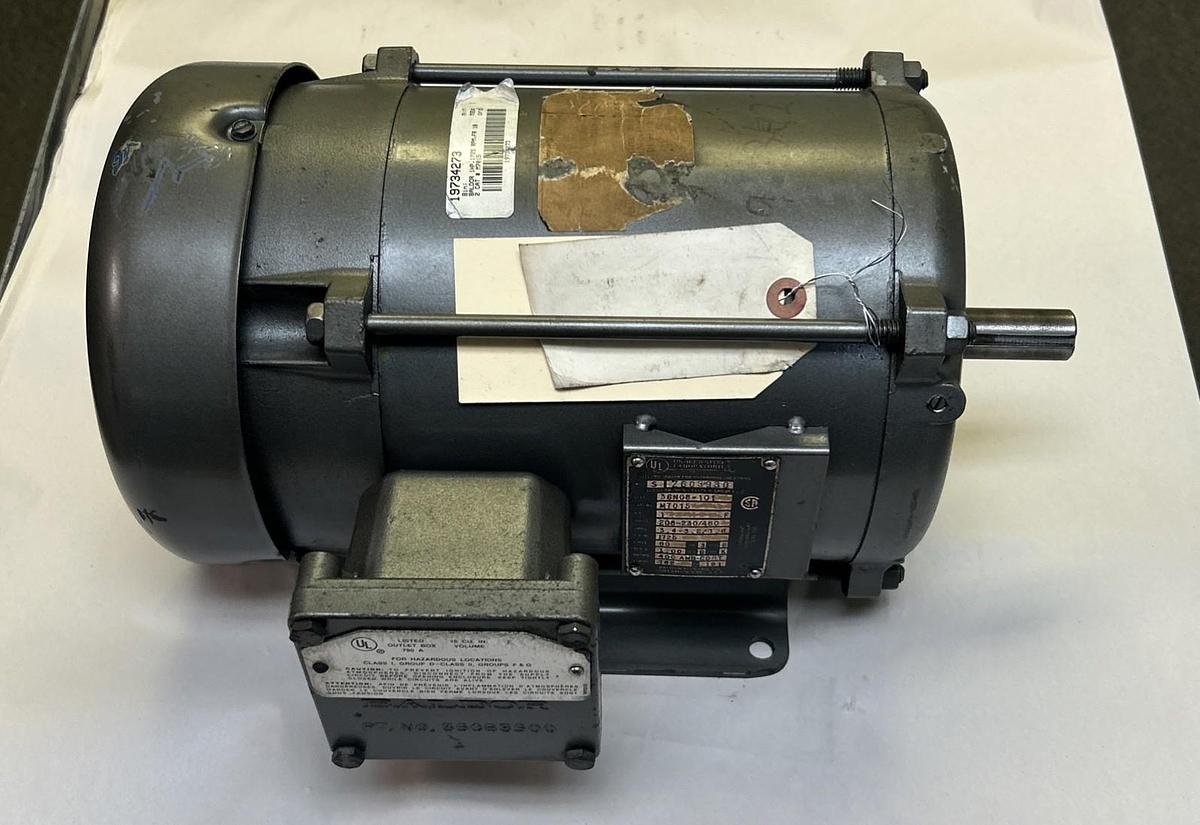 Used BALDOR,M7015,ELECTRIC MOTOR 1HP 1725RPM 208-230/460V 3PH 182 FRAME