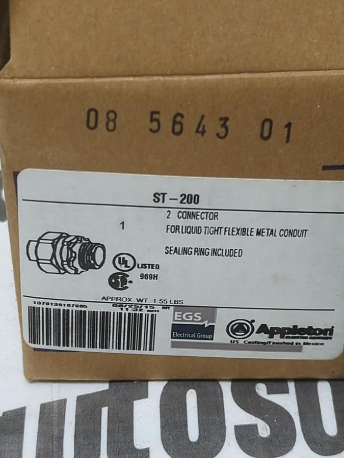 APPLETON,ST-200,LIQUID TIGHT 2 INCH CONDUIT CONNECTOR NEW