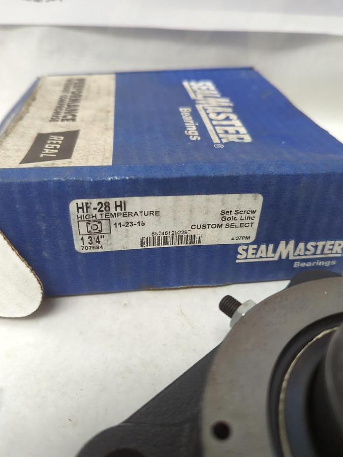 SEALMASTER,HF-28-HI,HIGH TEMP 4-BOLT BASE FLANGE MOUNT BEARING 1-3/4 IN BORE NOS