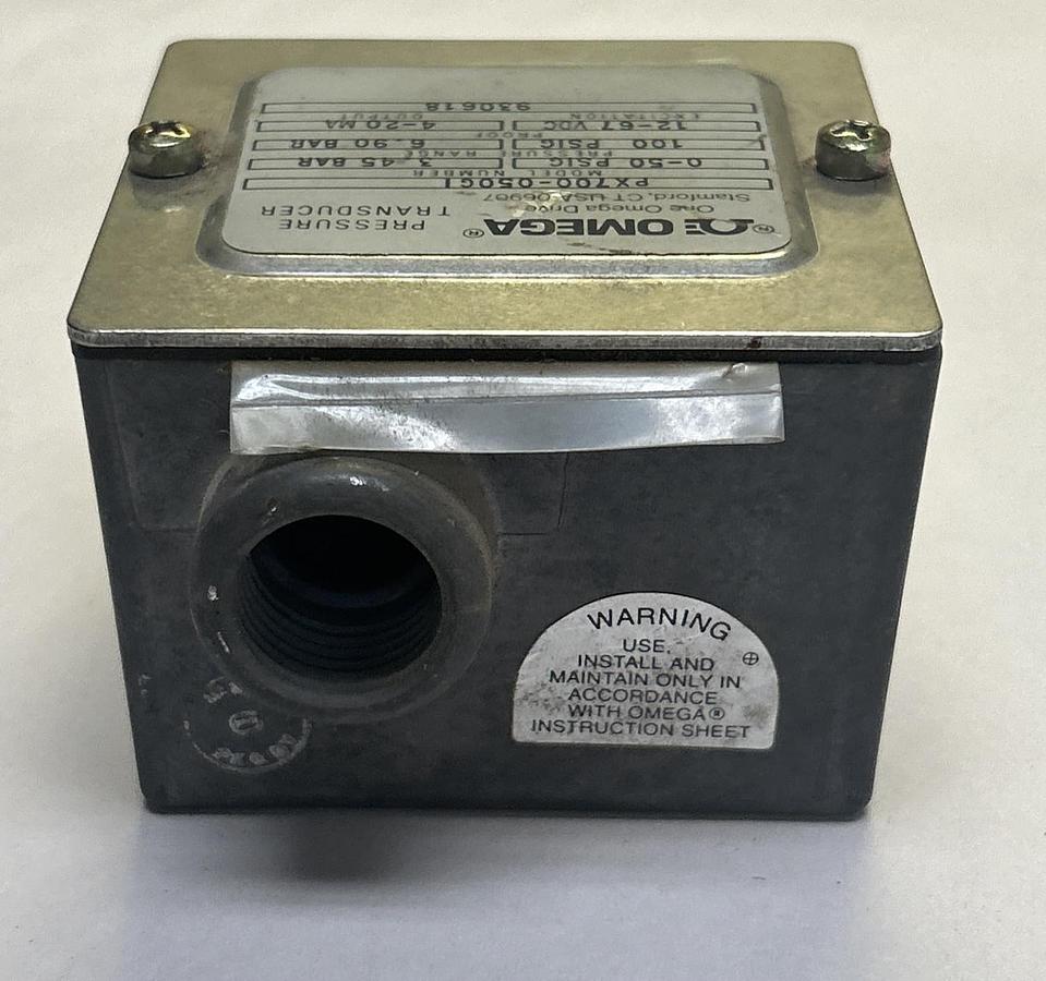 OMEGA,PX700-050GI,PRESSURE TRANSDUCER 0-50PSIG NOS