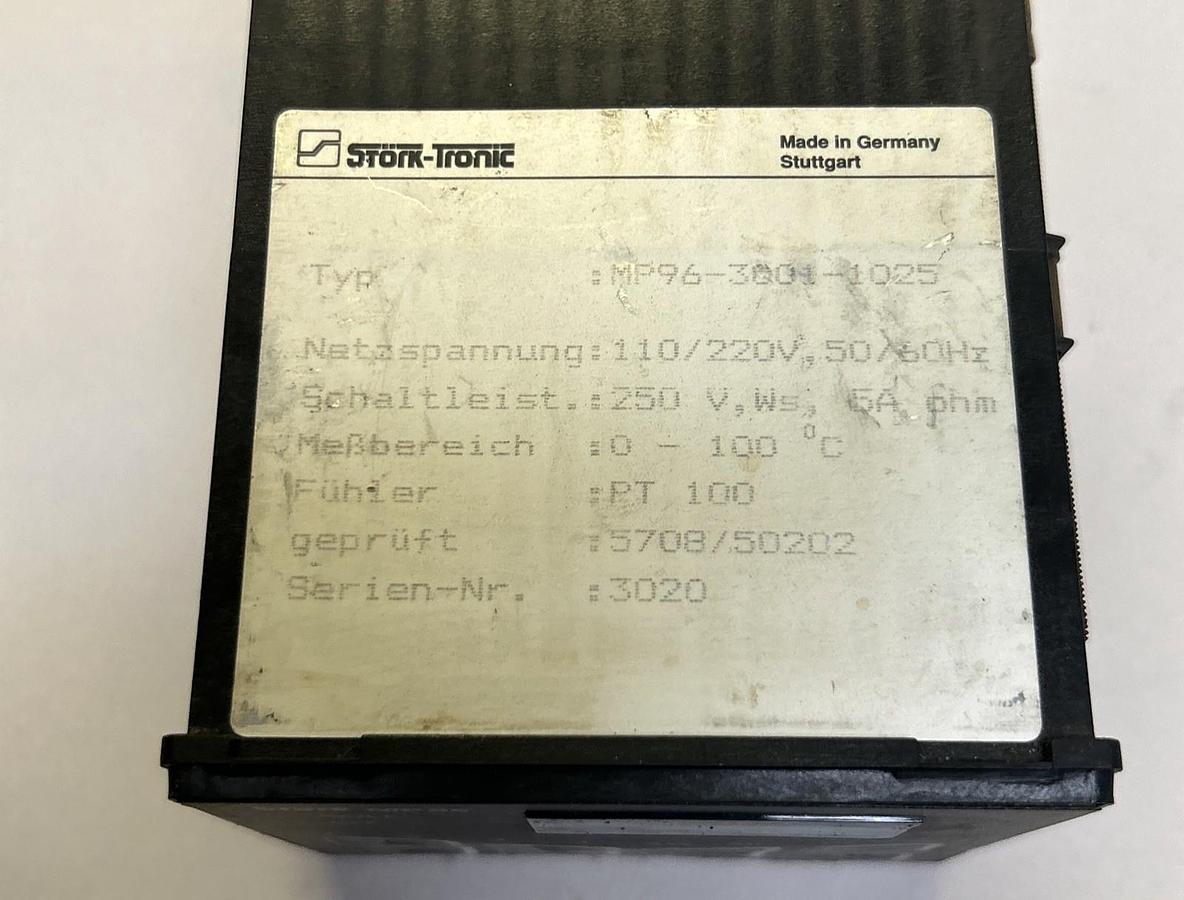 Used STORK,MP96-3001-1025,TEMPERATURE CONTROLLER