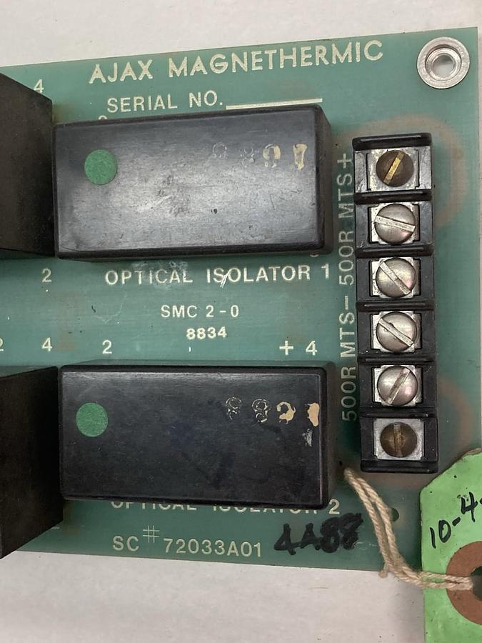 Used Ajax Magnethermic,U-01-0216,Circuit Board
