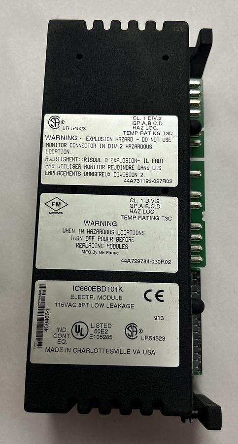 Used GE FANUC,IC660BBD101,GENIUS BLOCK I/O MODULE