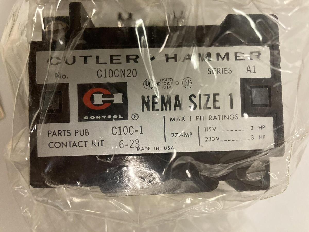 Cutler-Hammer,C10CN20B,Magnetic Contactor Series A1