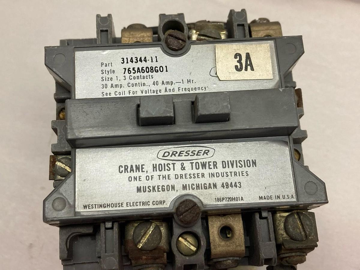 Used Westinghouse,Part 314344-11,Size 1 Starter 3 Contacts