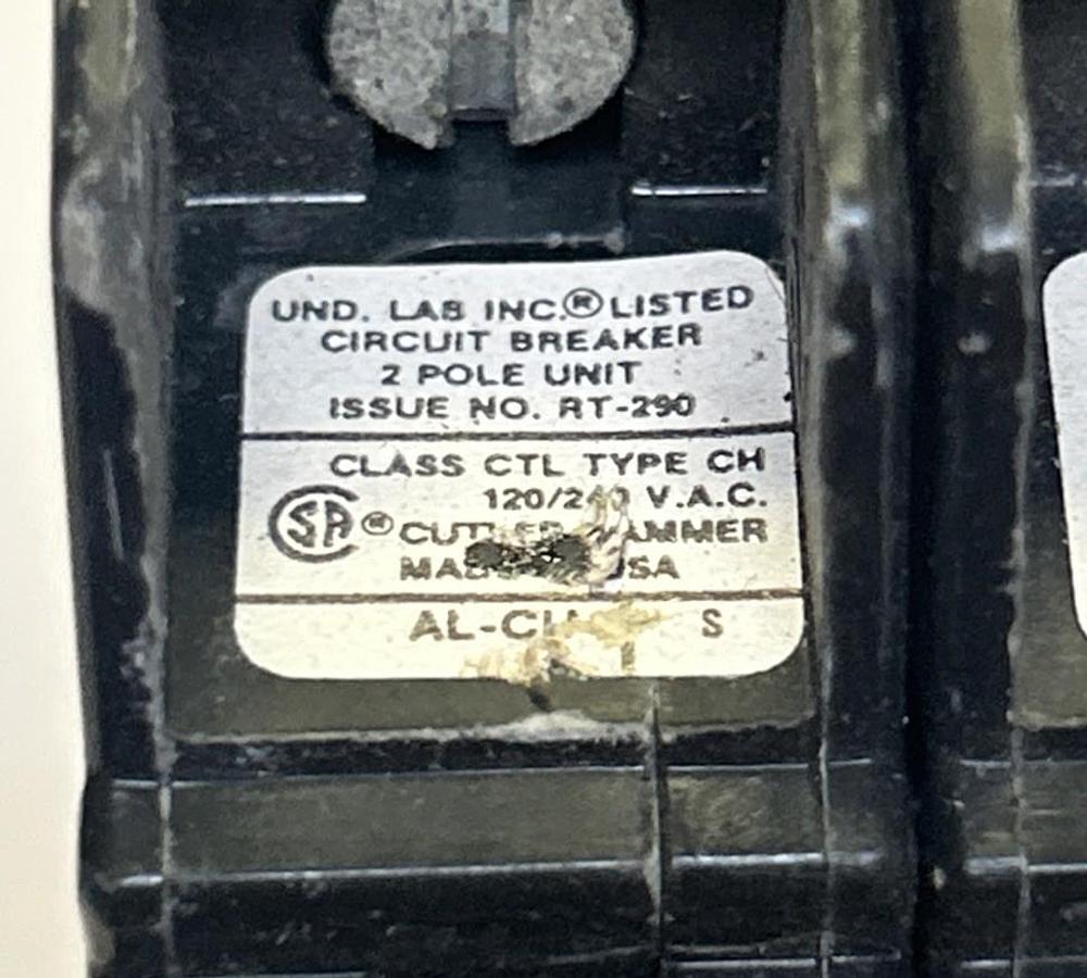 Used CUTLER HAMMER,CH225,CIRCUIT BREAKER 25A 120/240V 2P LOT OF 2