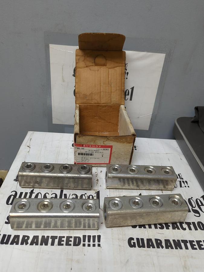 BURNDY,AMS-500,MECHANICAL SPLICE/REDUCER HEX SIZE 3/8 INCH LOT OF 4..NOS