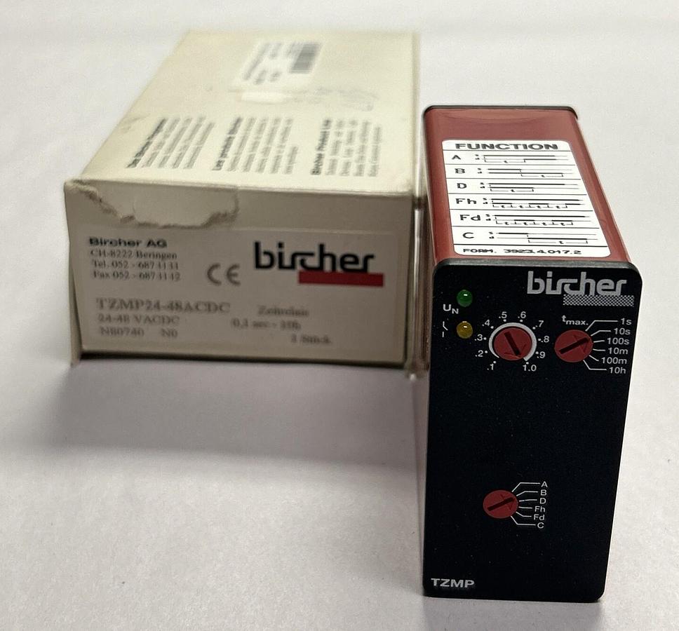 Used BIRCHER,TZMP-24-48ACDC,TIME DELAY RELAY NEW