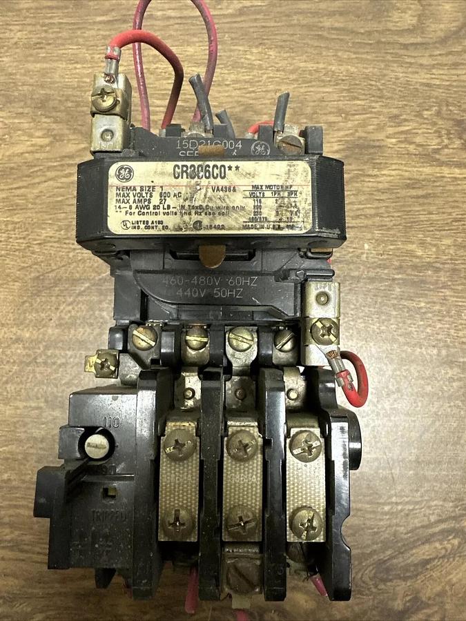 Used GE,CR306CO**,Size 1 Starter 600VAC 27Amp