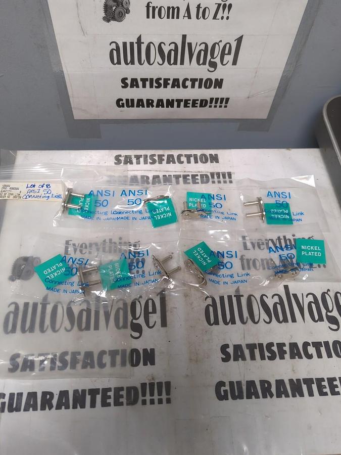 ANSI,50,CONNECTING LINKS NICKLE PLATED  LOT OF 8 NEW