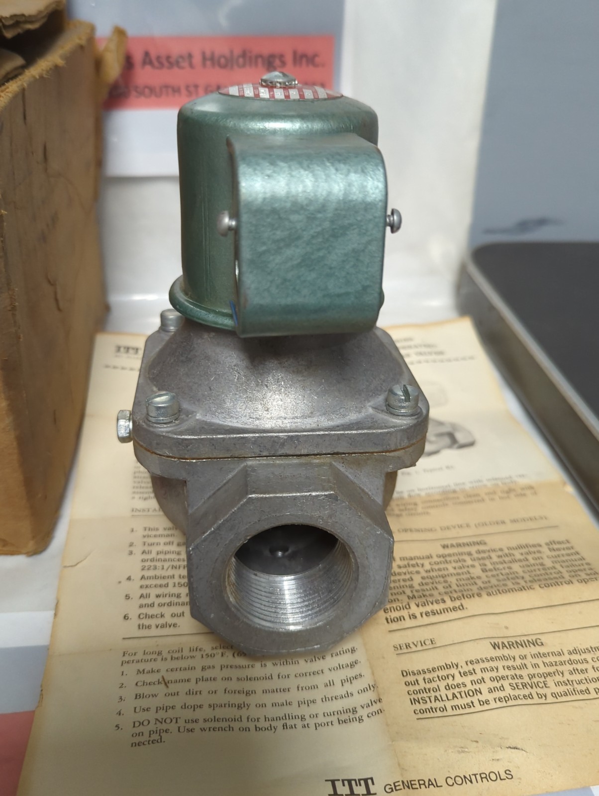 GENERAL CONTROLS,K3AB772,MAGNETIC GAS VALVE 1-1/2 PSI 1-1/4NPT NOS
