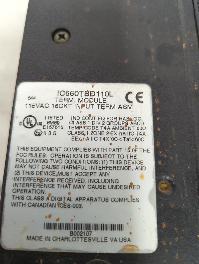 Used GE FANUC,IC660BBD110,GENIUS BLOCK I/O INPUT MODULE PRE-OWNED