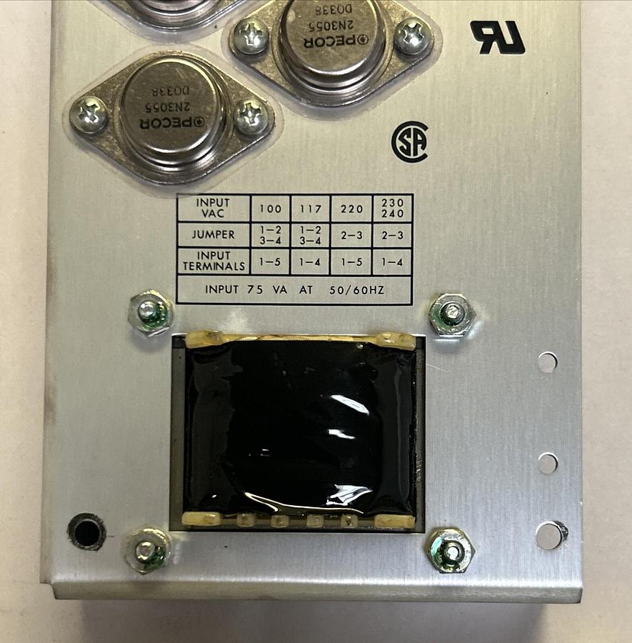 Used ACDC ELECTRONICS,ETV251,POWER SUPPLY