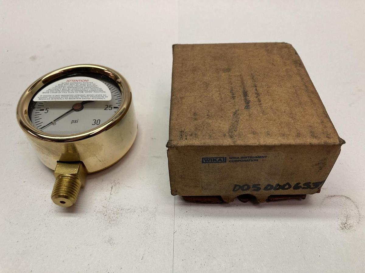 Wika,1/4 Inch NPT 0-30 PSI,Pressure Gauge
